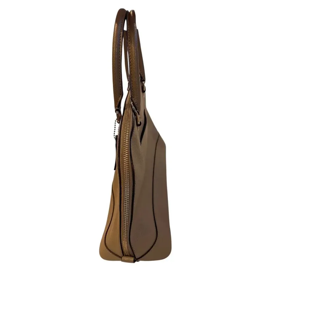 Classic Coach Taupe Dome Satchel / Crossbody